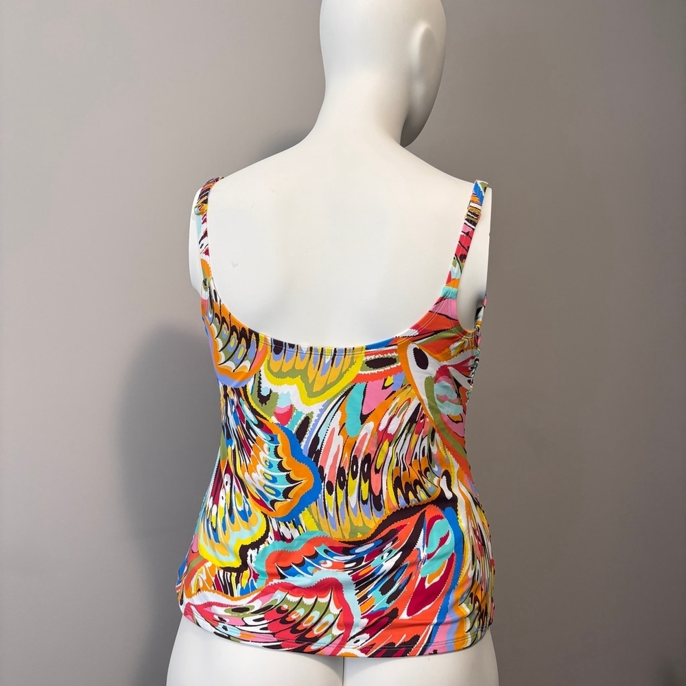 Bleu by Rod Beattie Plus Size Women's 20W Colorfully Printed Tankini Top NWT - Picture 5 of 8